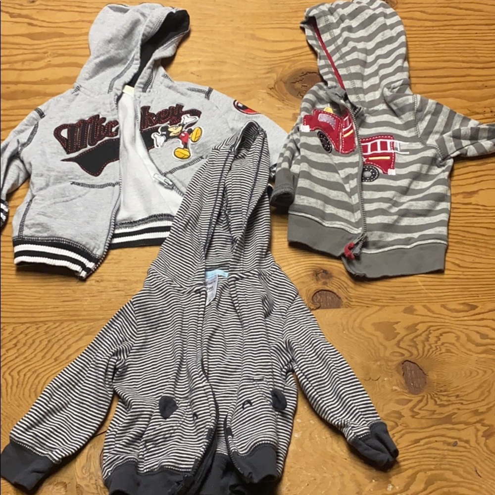 3 zip up hoodies